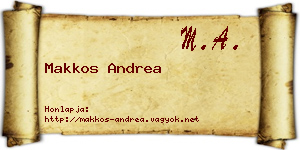 Makkos Andrea névjegykártya
