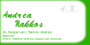 andrea makkos business card